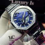 G-SHOCK GA2100 SILVER CHAIN BLUE DIAL