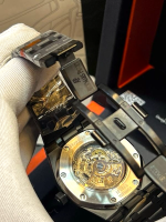 Luxury watch with visible movement